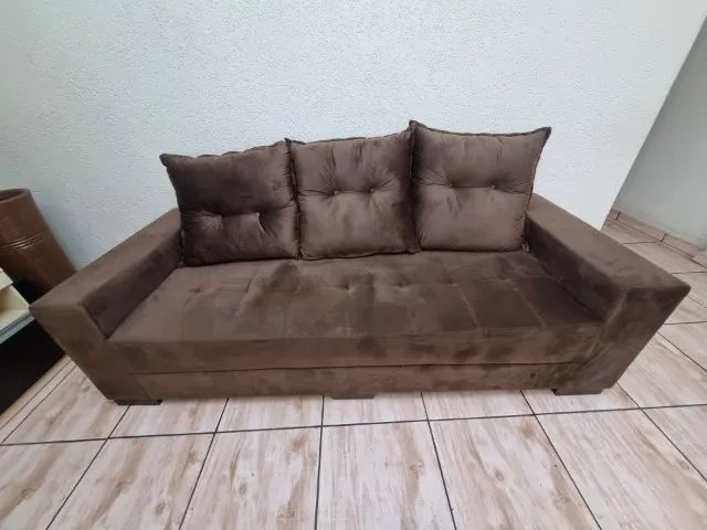 Sofá 2 e 3 Lugares_Marrom - Foto 2