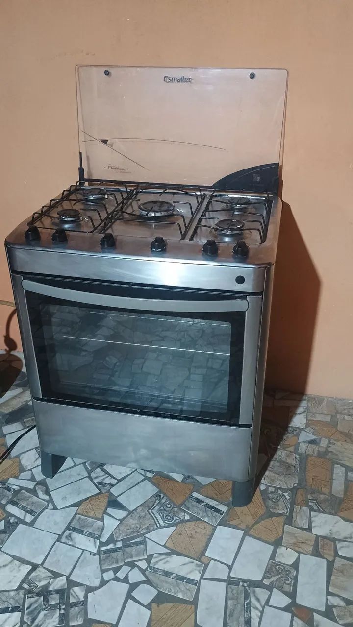 Fogão 5 bocas com automático inox  - Foto 4