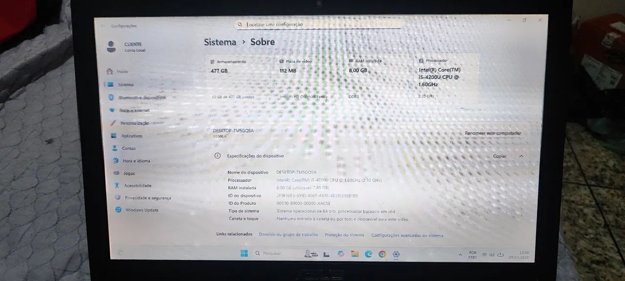Notebook Asus Core i5 X550L - Foto 5