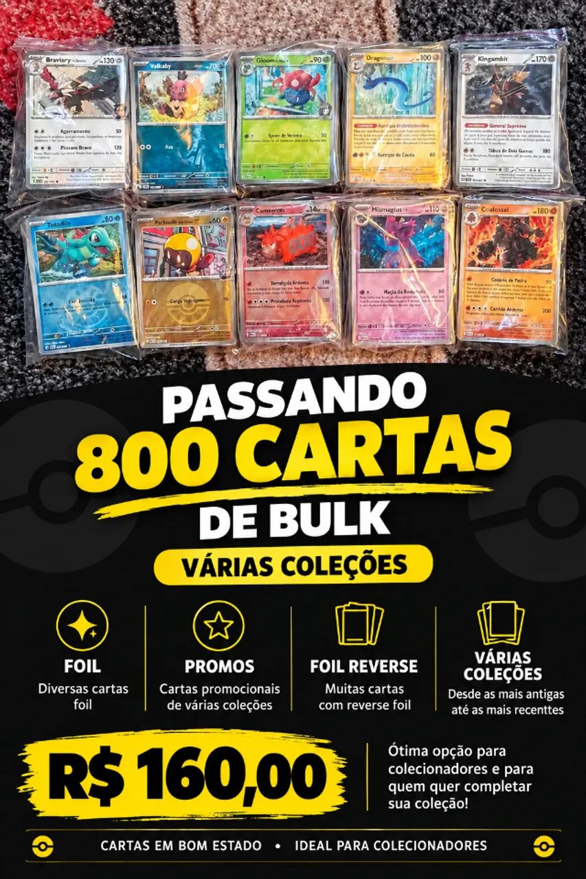 800 CARTAS DE BULK - VÁRIAS COLEÇÕES