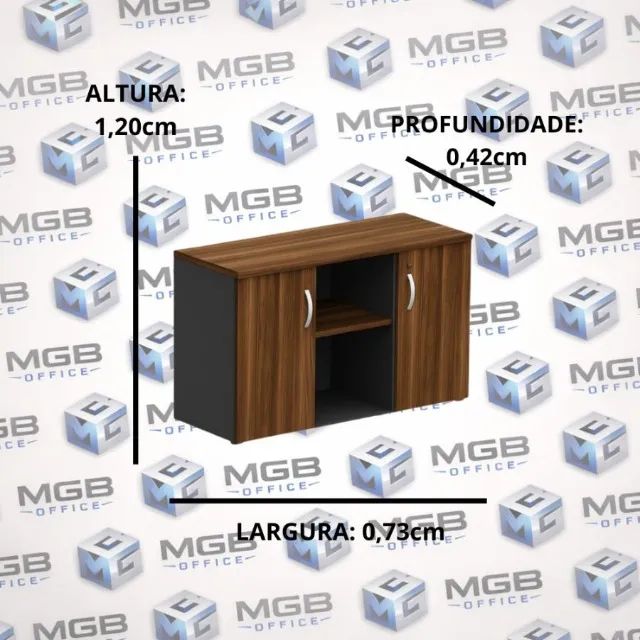 Armário Baixo com 2 Portas e Prateleira - 1,20x0,73x0,42cm - (BRANCO) QUEIMA DE ESTOQUE!! - Foto 2