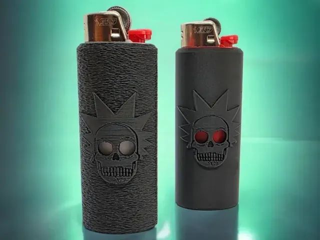 Capa de Isqueiro Bic Rick Caveira - Foto 2