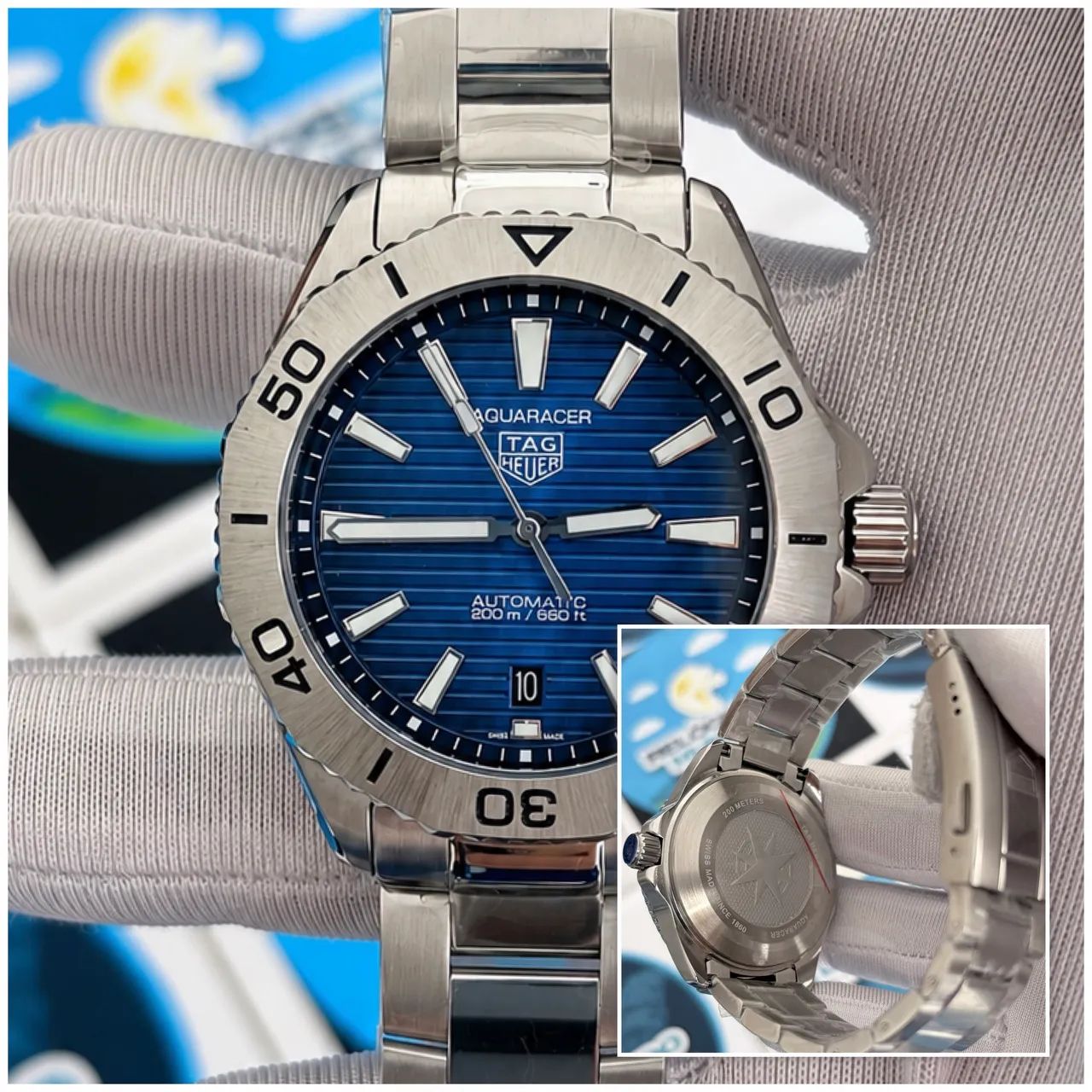 RELÓGIO TG AQUARACER 40mm FUNDO AZUL
