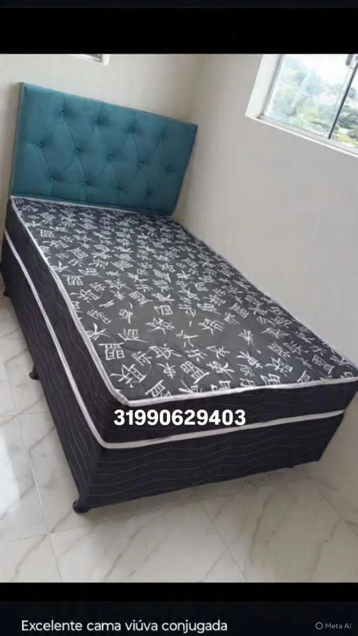Cama box Viúva molas ensacadas Beatriz / Disponível em estoque!!