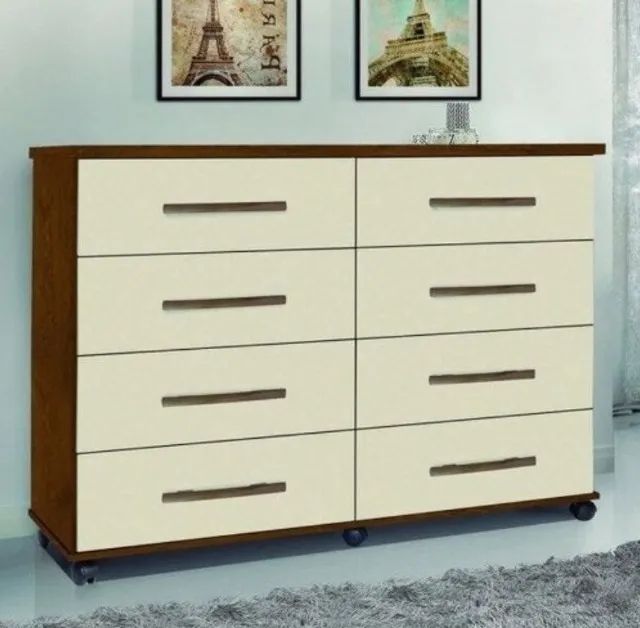 Cômoda Jade 8 Gavetas com Rodizios - Primus (ENTREGA IMEDIATA) - Foto 2
