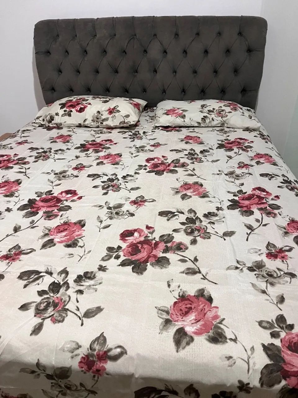 Cama box queen size com cabeceira completa  - Foto 4
