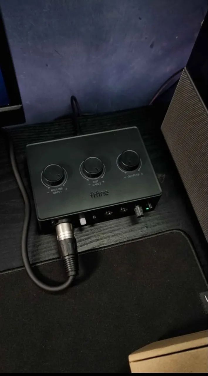 Interface de audio fifine Sc1 + cabo XLR - Foto 2