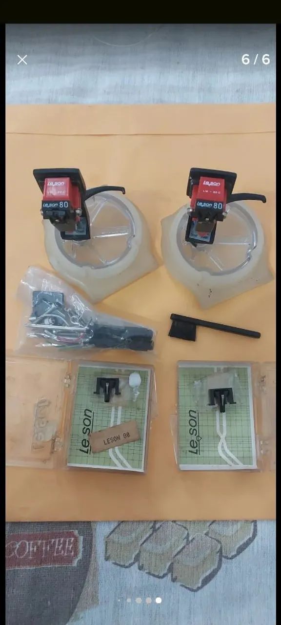 Par Headshell Technics cápsula agulha Leson AG80