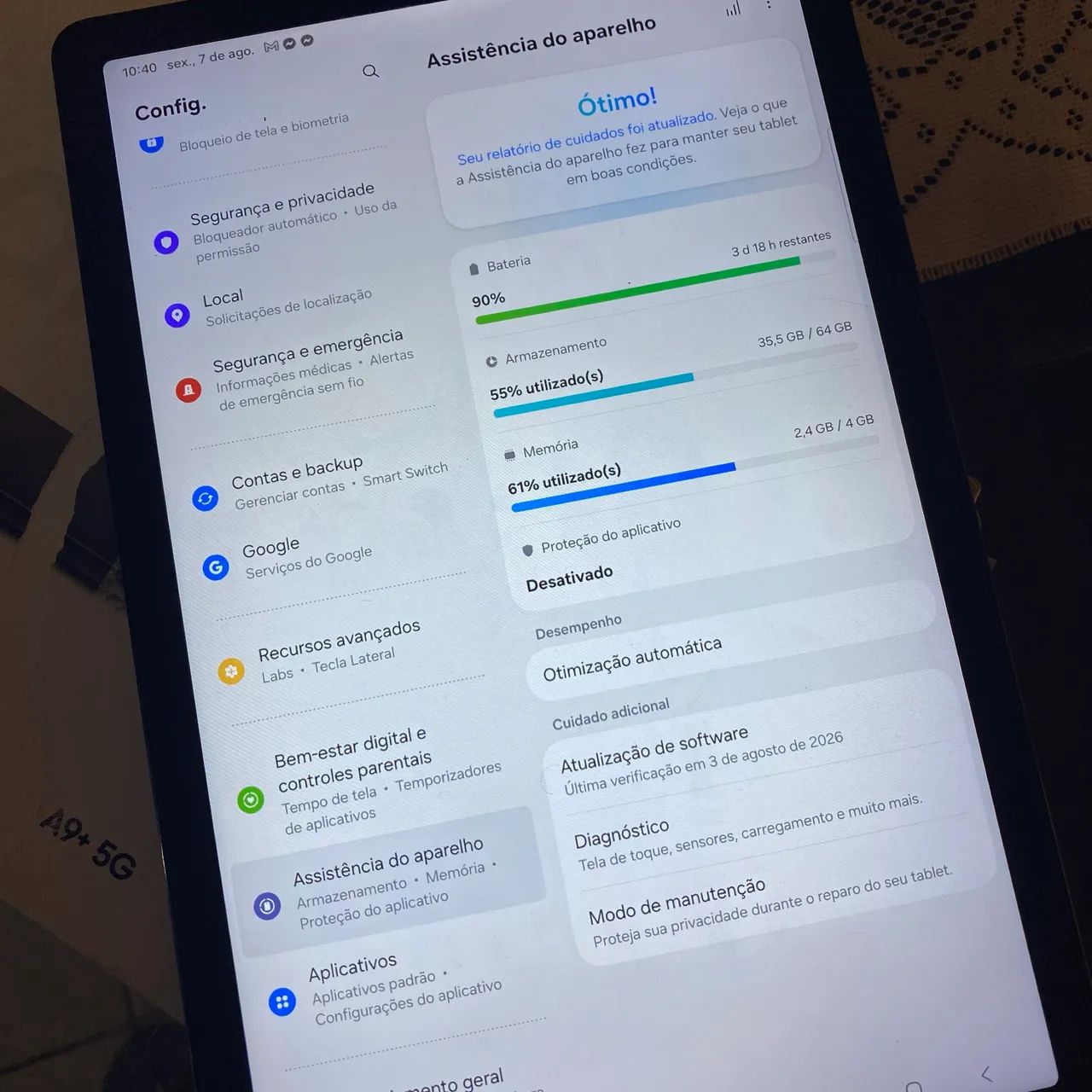 Samsung tab A9+ Plus 