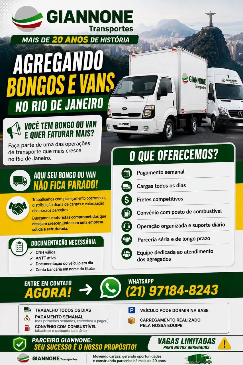 Agrego caminhões baú 
