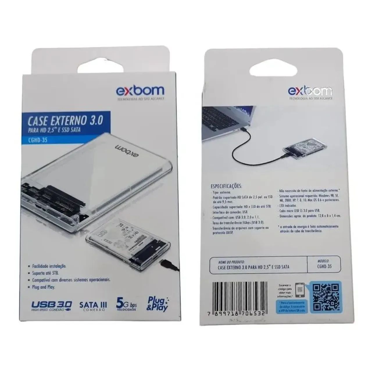 Case HD Usb 3.0 Sata lll Transparente  - Foto 2