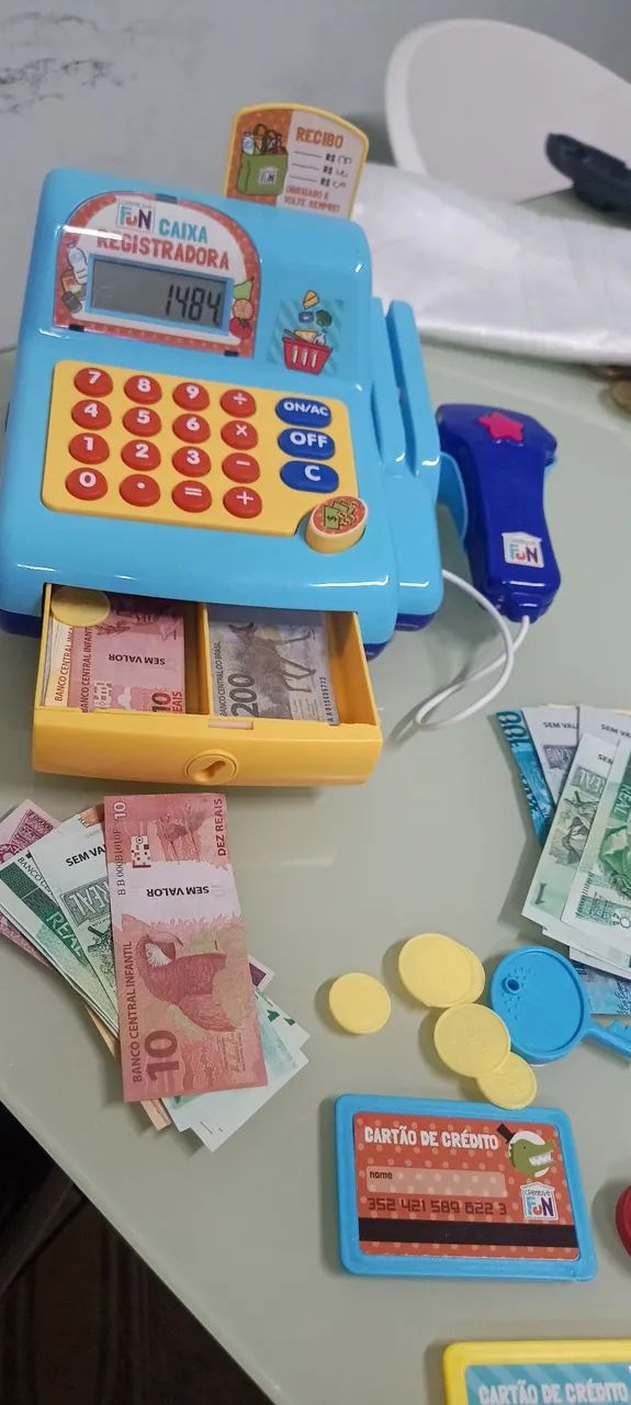 Caixa registradora de supermercado 