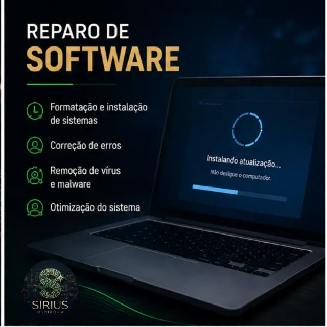 Conserto de Notebook e Computador - Hardware e Software | Sirius Tecnologia - Foto 2
