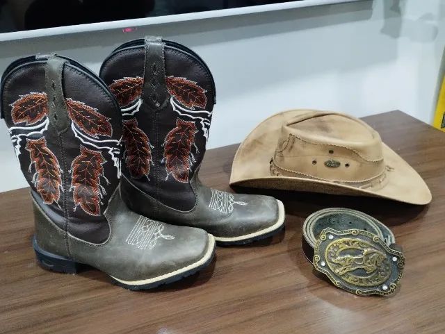 Kit bota, cinto e chapéu  - Foto 3