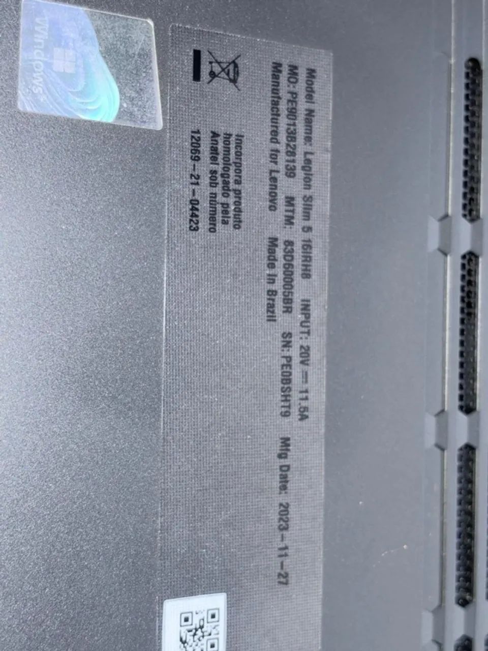 Notebook Lenovo Legion Slim 5 16irh8 - Foto 5