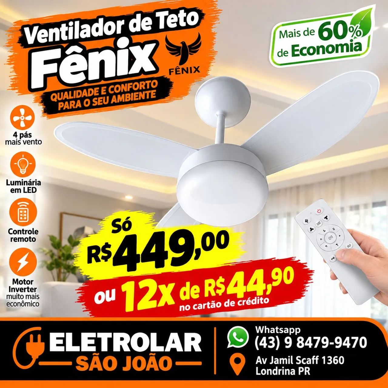 Ventilador de teto fênix ?