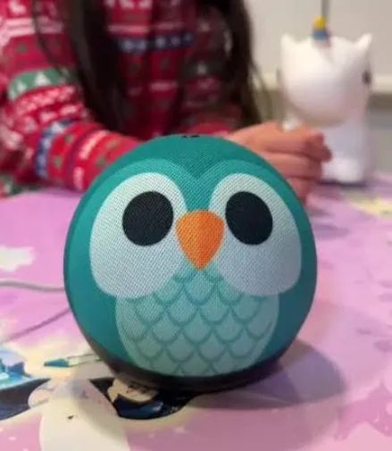 Amazon Echo Dot Echo Dot 5th Gen Kids Com Assistente Virtual Alexa - Owl 110v/240v - Foto 2