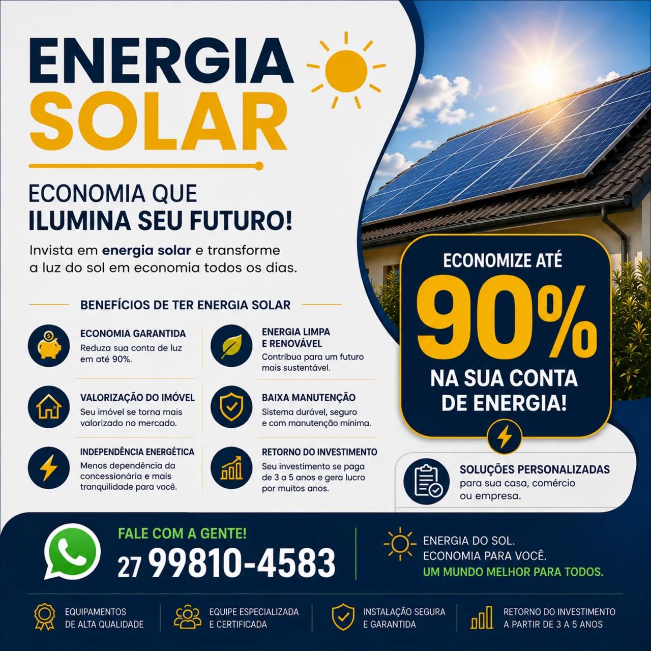 Economize com energia solar 
