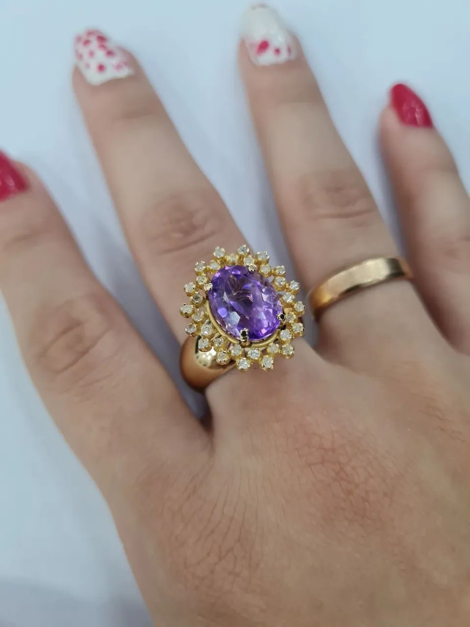 Anel em OURO 18K com brilhantes
