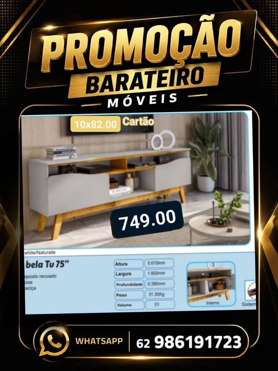 Rack bela para TV 75