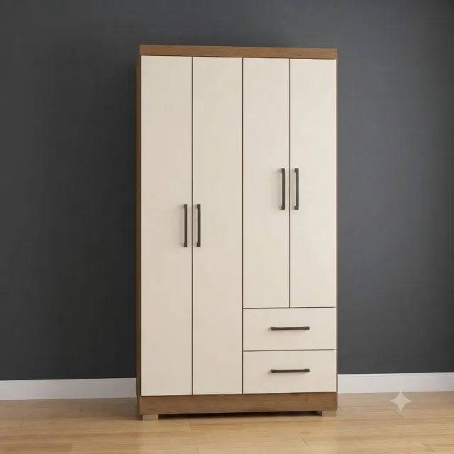 Guarda Roupa Na Cor Noce/Perola Vitoria