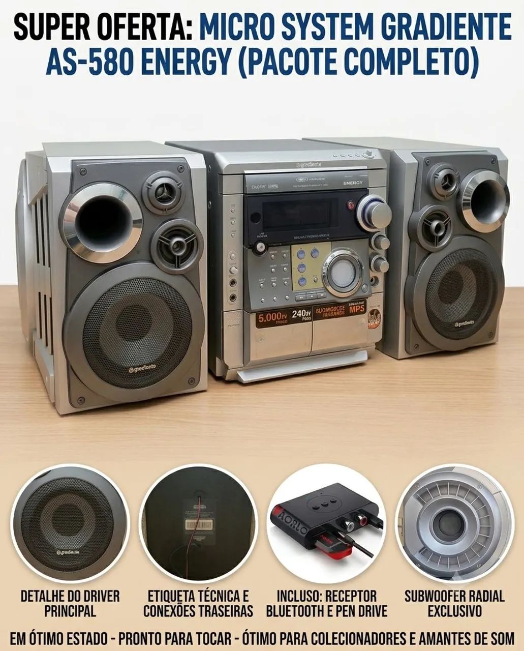 Som Mini System Gradiente Energy AS-580  - Foto 2