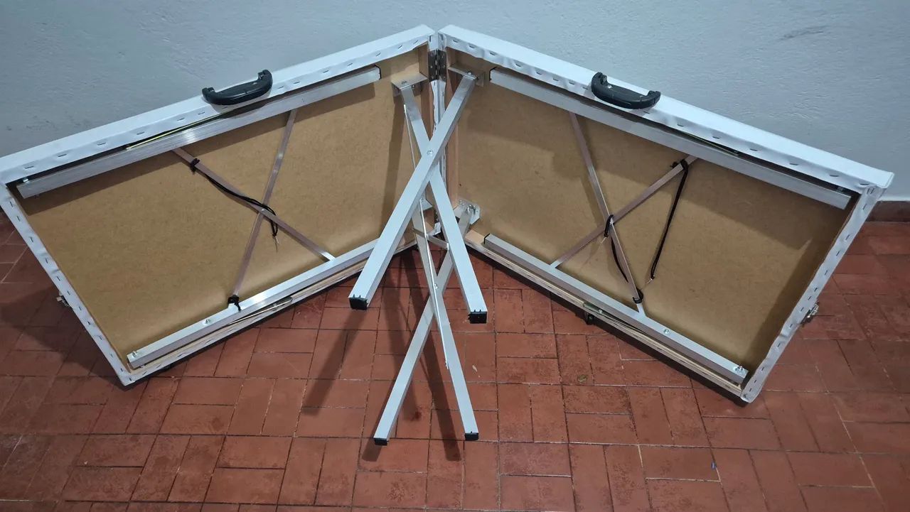 Maca Dobrável 180x65 Branca com Rodinha - Atendimento Estética Massagem - Foto 3