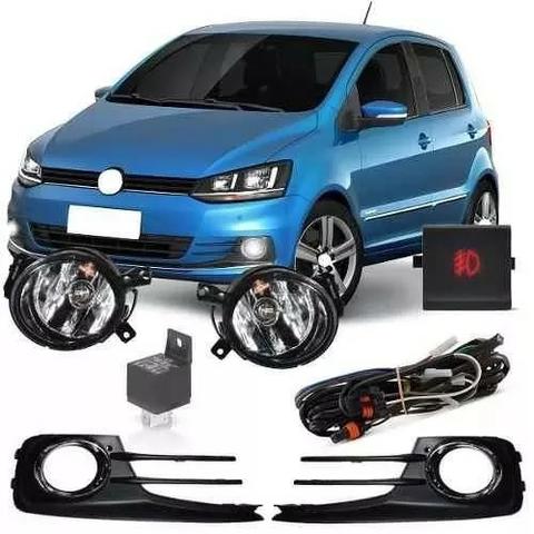Kit Farol De Milha Auxiliar Neblina Fox 2015 2016 Cromado