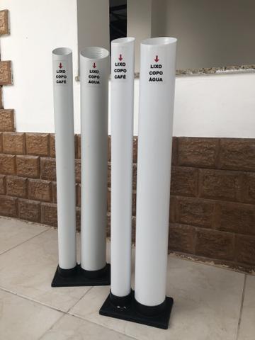 Kit de lixeira copo descartável de água e café