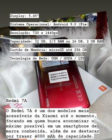 Xiaomi Redmi 7A 33Gb 2Ram lacrado com garantia de 3 meses