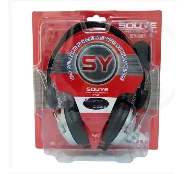 Promoção Fone de ouvido fone de ouvido c/microfone ps4/xbox um/pc fone Souye SY-301