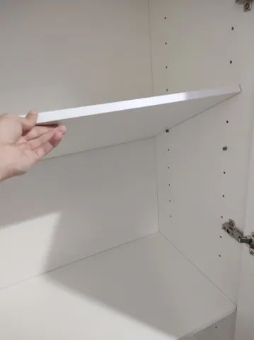 Armário de Escritório Alto em Madeira - Marzo 2 Portas + Chave Branco - Foto 5