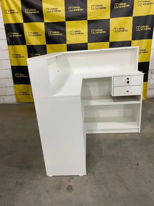 Balcão de recepção em L Direto da fabrica - Fazemos sob medida 