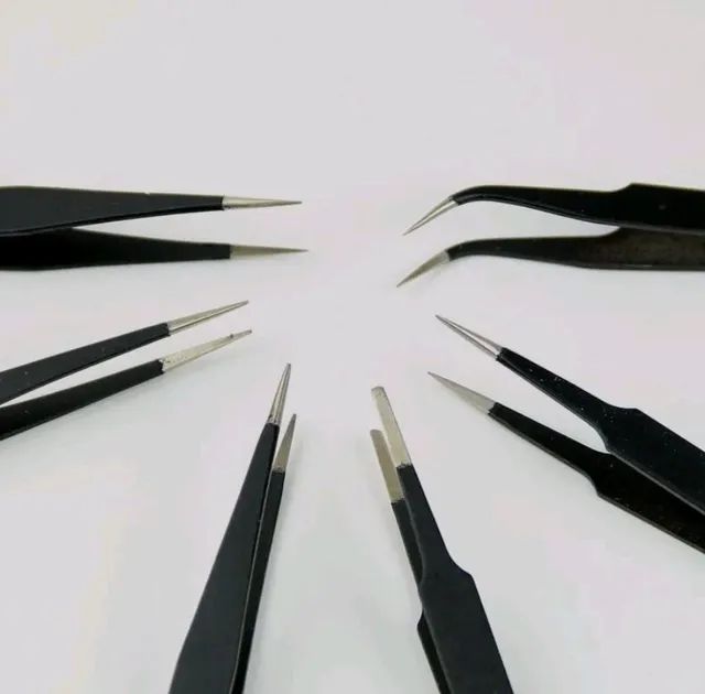 Kit 6 Pinças Antiestáticas De Precisão Para Manutenções - Foto 2