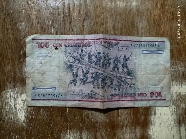 Cédula de 100 cruzeiro de 1984 - Foto 2