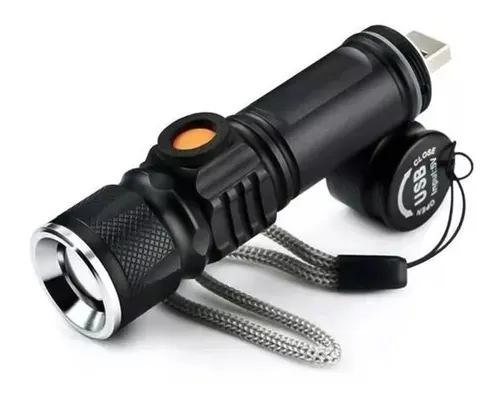 Lanterna Tática Recarregável Usb Longo Alcance Lt-8501 - Loja Natan Abreu