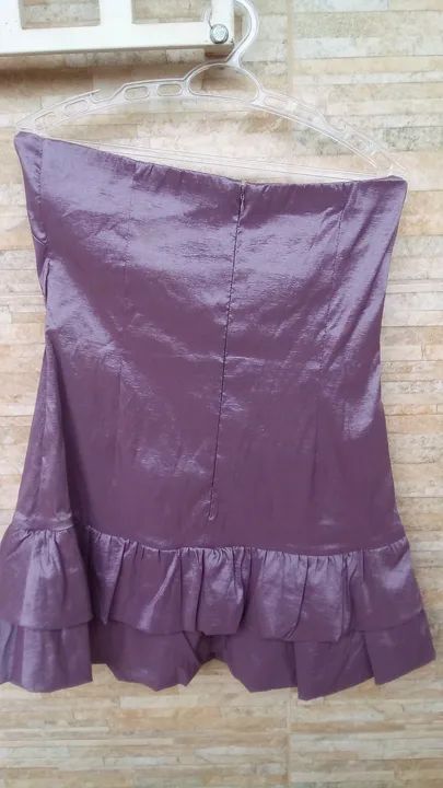 Vestido de Festa curto tomara que caia Lilás - Tamanho M - Foto 3