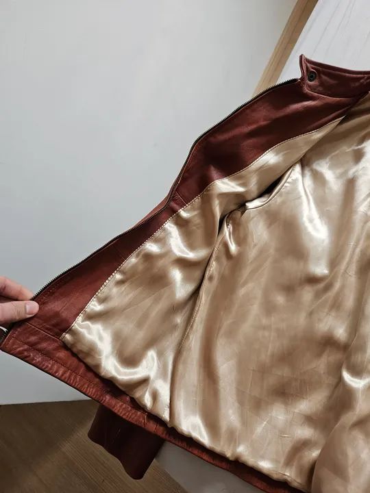 Casaco de couro (verdadeiro!) Argentino