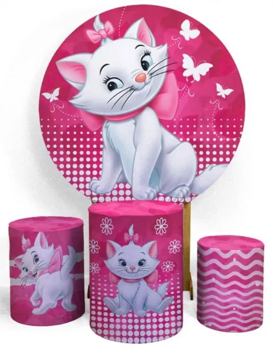 Kit Decoração Festa Infantil - Marie Gatinha
