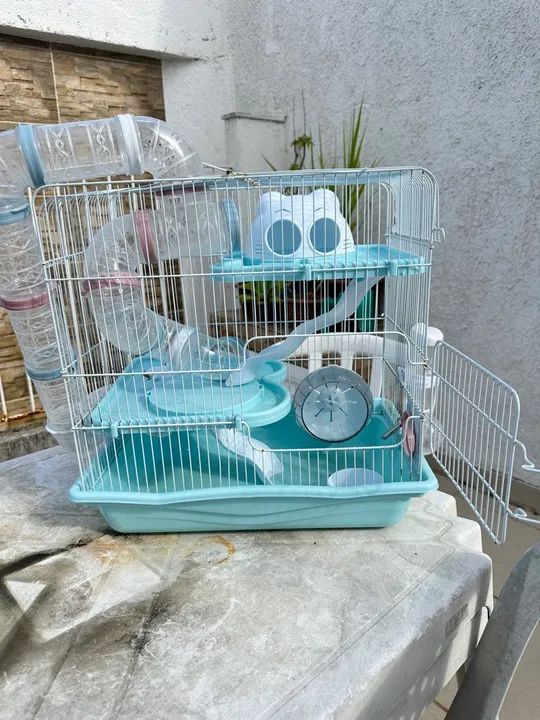 Gaiola para Roedores 3 Andares - Azul