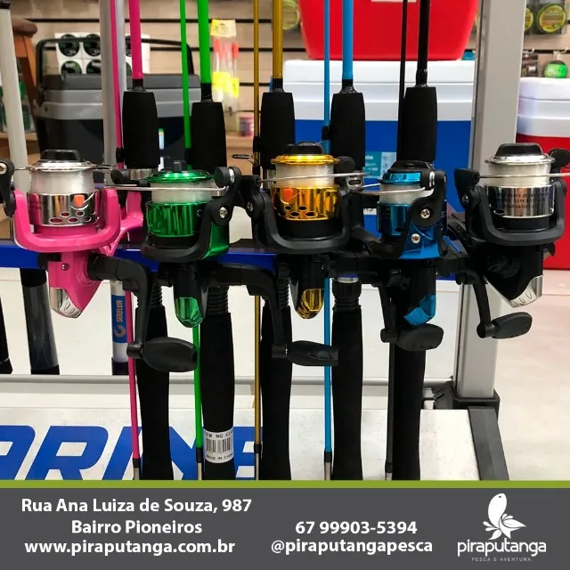 Kit Pesca Piraputanga Piau Piapara Tilápia Curimba Vara + Molinete c/ Linha