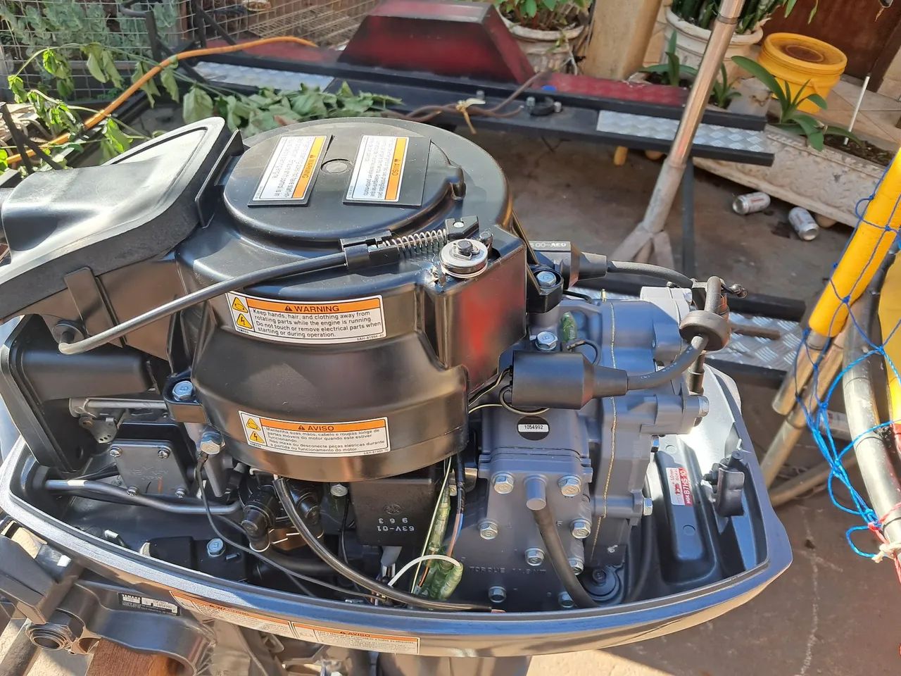 Motor Yamaha 15hp 2010 poucas hrs de uso estado de novo - Foto 6