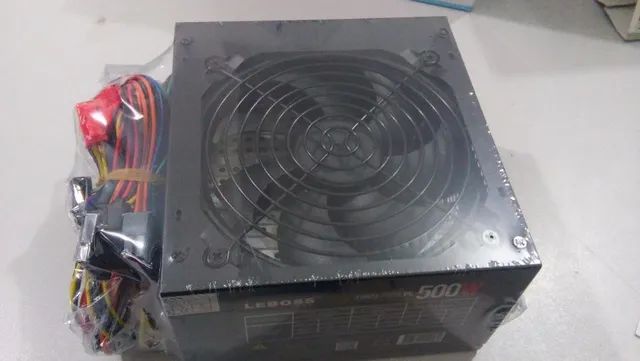 Promoção: Fonte Atx 500w Gamer Ultra Silence Pc  Bivolt 110v/220v Cor Preto