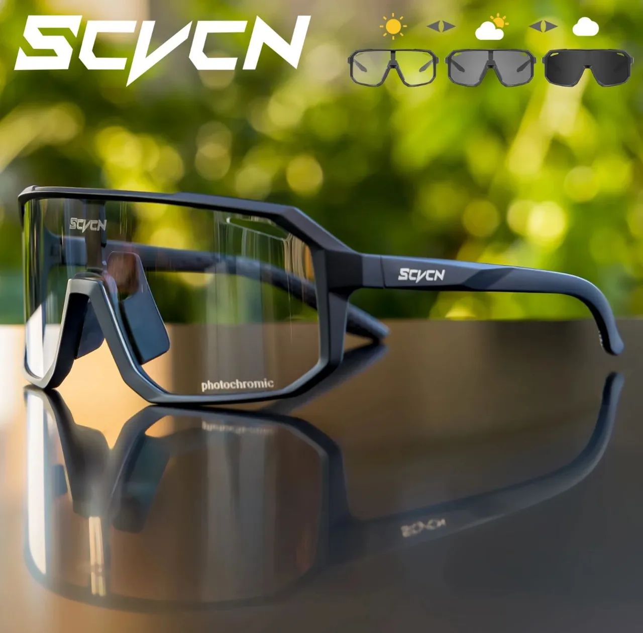 Óculos para Ciclismo lentes fotocromática 