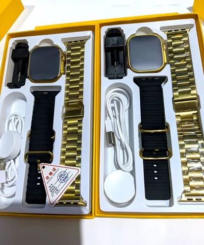 Relógio Smartwatch Gold 2 pulseiras 