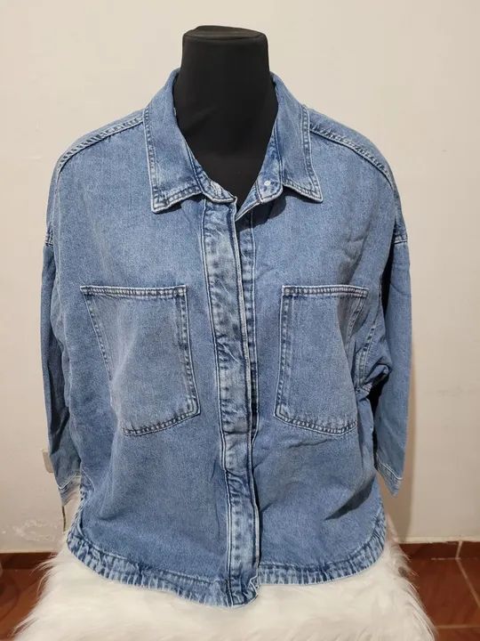 Jaqueta jeans curve plus size G2  - Foto 2
