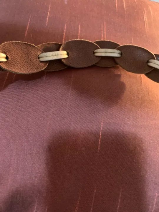 Cinto dourado e prata em couro  - Foto 3