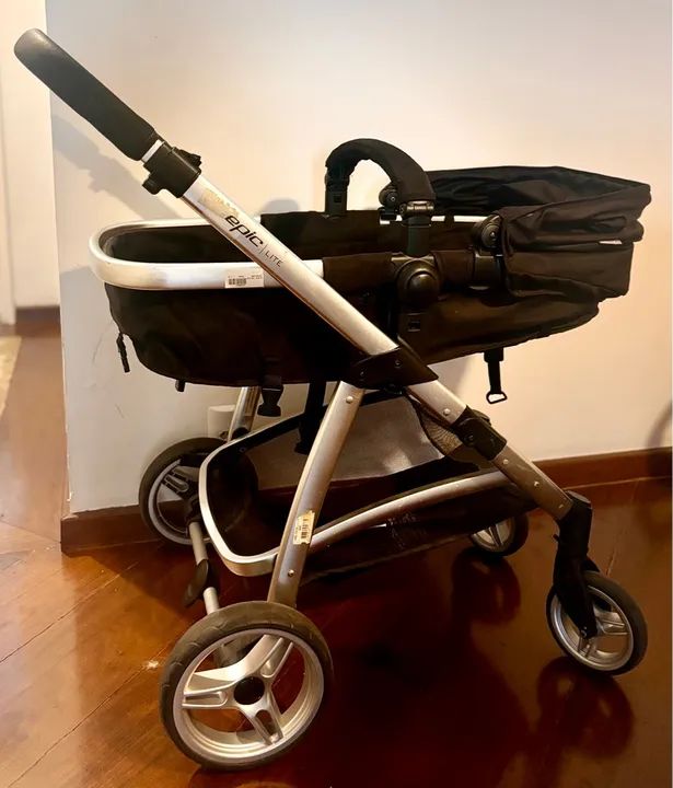 Carrinho de passeio com bebê conforto - Epic Lite Infanti - Foto 5