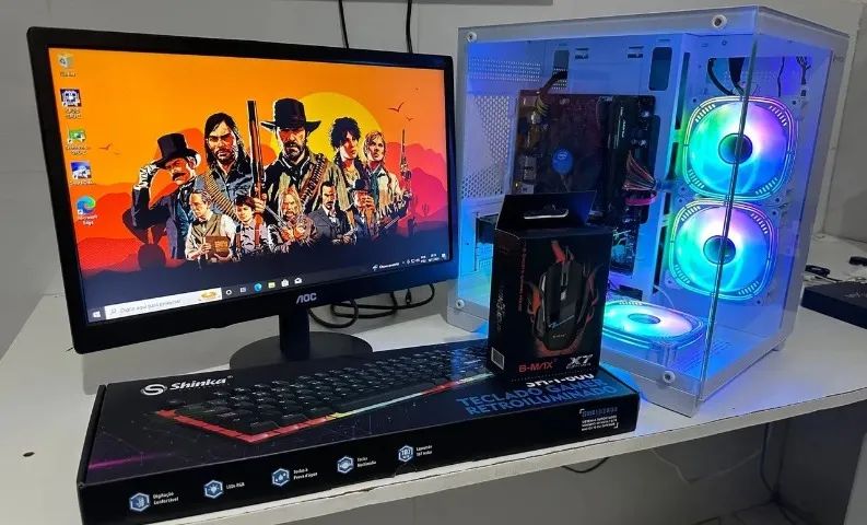 Pc Gamer Novo + Monitor Gta V / Free Fire / Roblox / Lol 1 ano de garantia - Foto 2