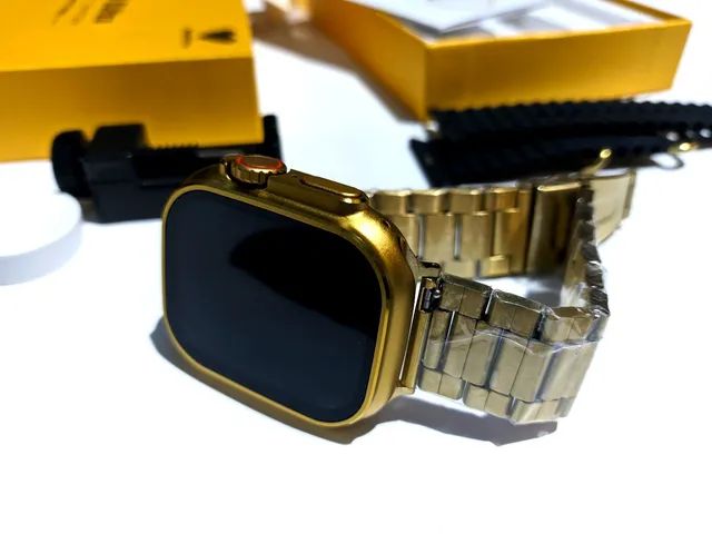 Relógio Smartwatch Gold 2 pulseiras  - Foto 2